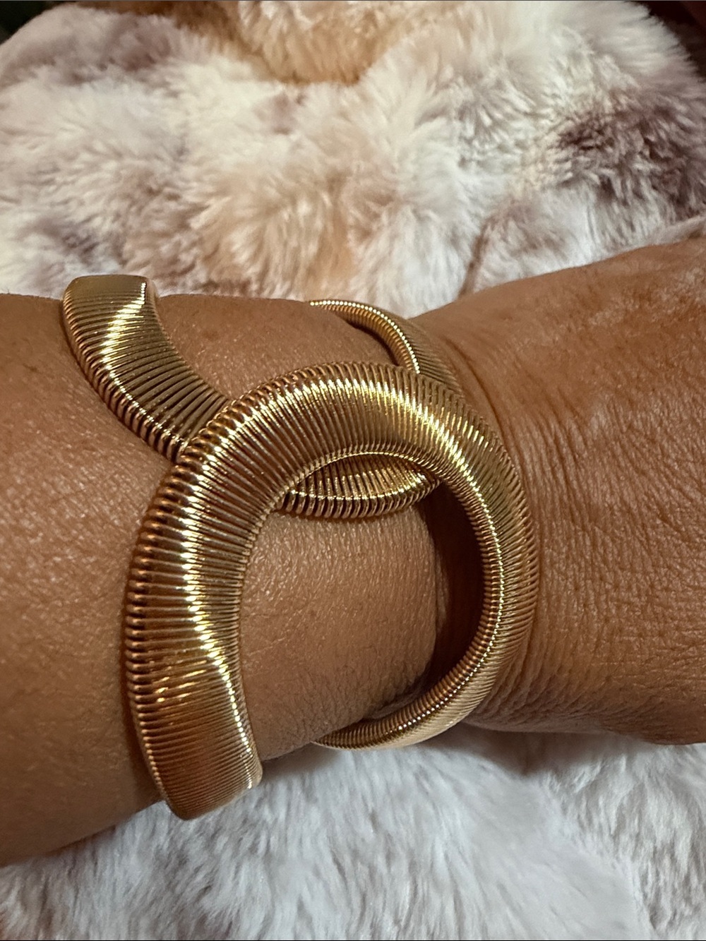 Gold Wide  Cuff Bangle Bracelet RESTOCKED - Picture 8 of 8